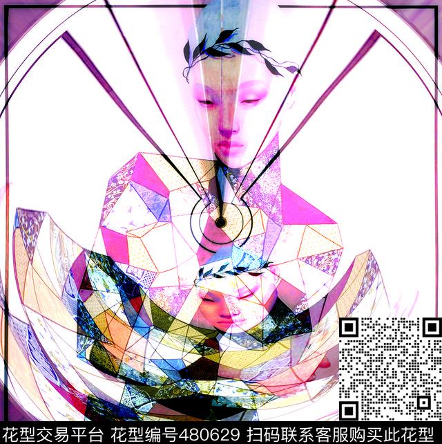 休闲人物定位数码印花华亿平台下载（图片编号: 480629） - 瓦栏（Walan）