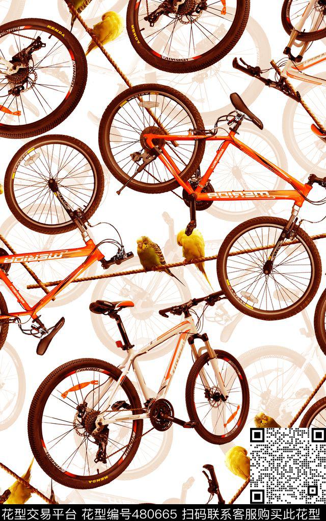 男装自行车数码华亿平台数码印花华亿平台下载（图片编号: 480665） - 瓦栏（Walan）