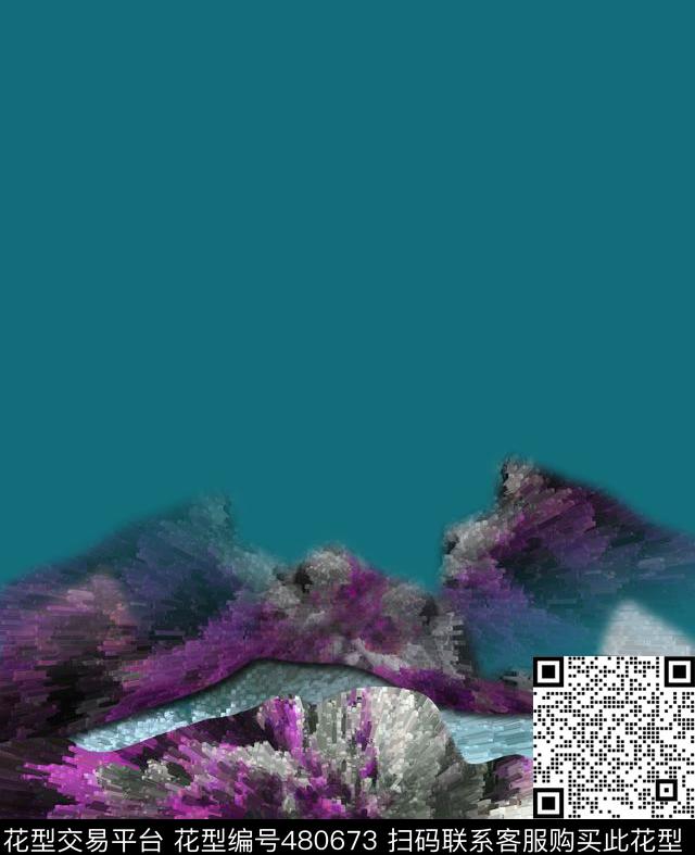 定位风景山复古数码印花华亿平台下载（图片编号: 480673） - 瓦栏（Walan）