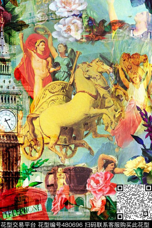 欧美油画真丝丝巾数码印花华亿平台下载（图片编号: 480696） - 瓦栏（Walan）