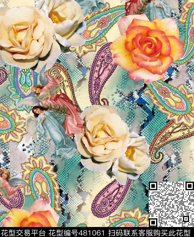 女装潮流时尚写真花卉数码印花华亿平台下载（图片编号: 481061） - 瓦栏（Walan）