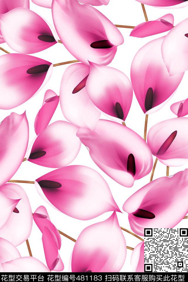 花卉花瓣简单传统印花华亿平台下载（图片编号: 481183） - 瓦栏（Walan）