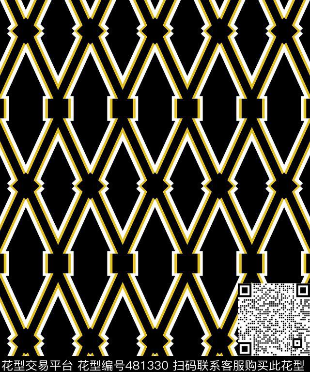 时尚几何图几何图裙装印花传统印花华亿平台下载（图片编号: 481330） - 瓦栏（Walan）