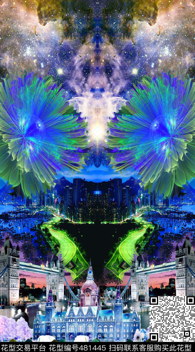 照片景观城市奇幻夜景镜像数码印花华亿平台下载（图片编号: 481445） - 瓦栏（Walan）