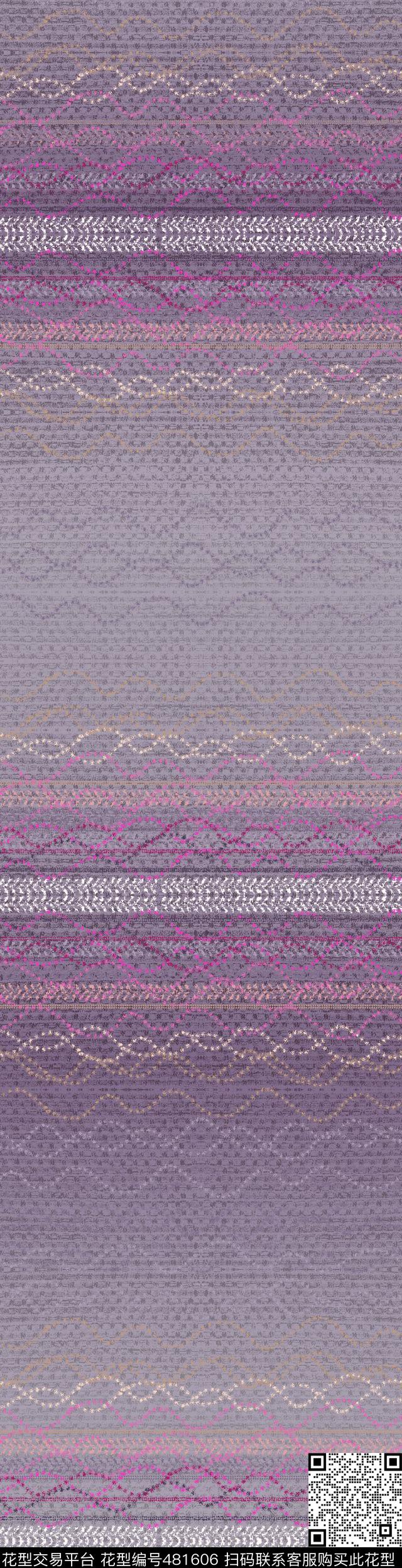 时尚条纹抽象数码印花华亿平台下载（图片编号: 481606） - 瓦栏（Walan）