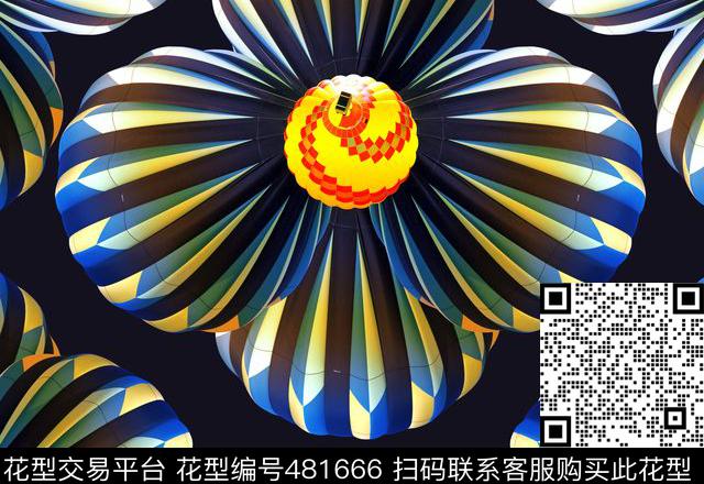 抽象花卉几何数码印花华亿平台下载（图片编号: 481666） - 瓦栏（Walan）