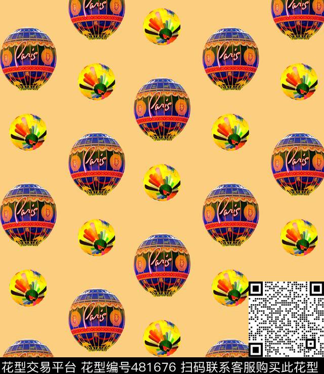 潮流花卉几何数码印花华亿平台下载（图片编号: 481676） - 瓦栏（Walan）