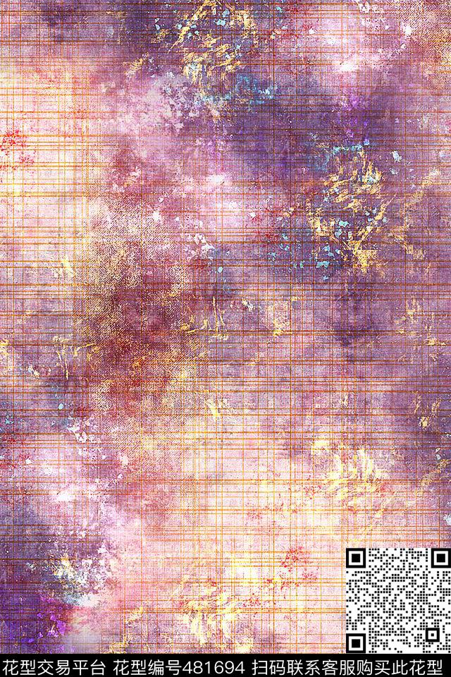 服装面料华亿平台线条肌理休闲时尚抽象炫彩数码印花华亿平台下载（图片编号: 481694） - 瓦栏（Walan）
