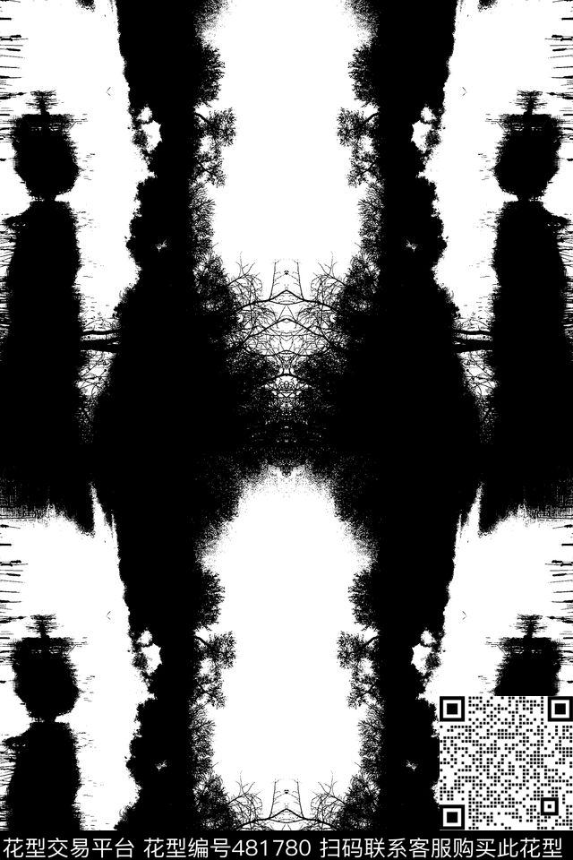 抽象风景定位传统印花华亿平台下载（图片编号: 481780） - 瓦栏（Walan）