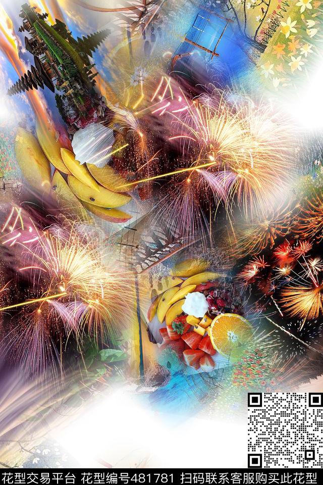 时尚休闲大牌数码印花华亿平台下载（图片编号: 481781） - 瓦栏（Walan）