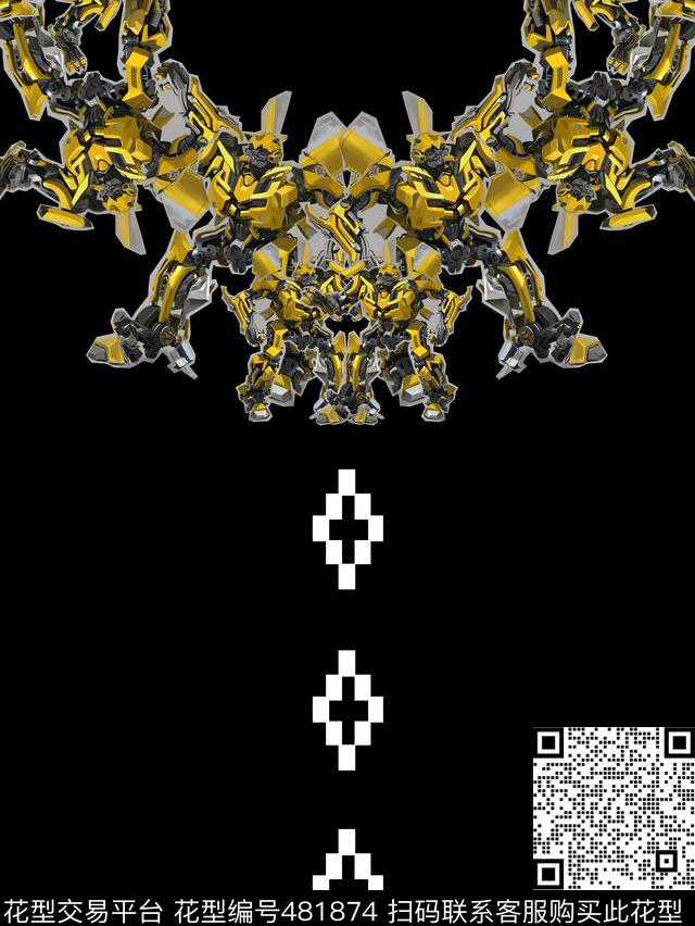 潮流定位复古数码印花华亿平台下载（图片编号: 481874） - 瓦栏（Walan）