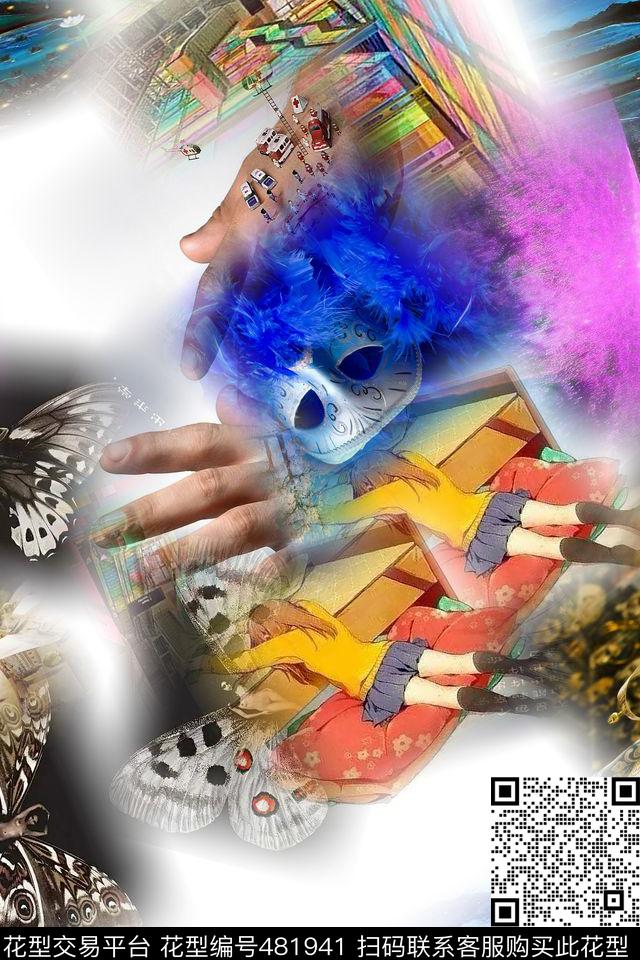 大牌混搭时尚数码印花华亿平台下载（图片编号: 481941） - 瓦栏（Walan）