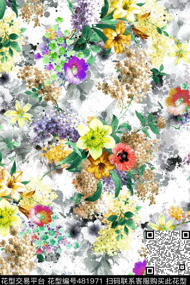 花卉碎花小碎花数码印花华亿平台下载（图片编号: 481971） - 瓦栏（Walan）