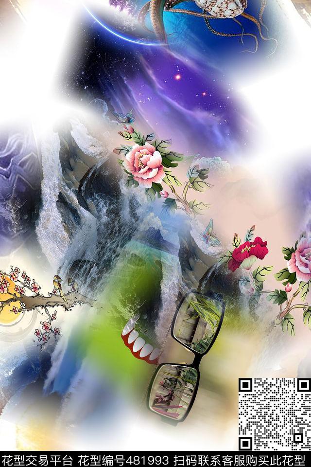 大牌混搭时尚数码印花华亿平台下载（图片编号: 481993） - 瓦栏（Walan）