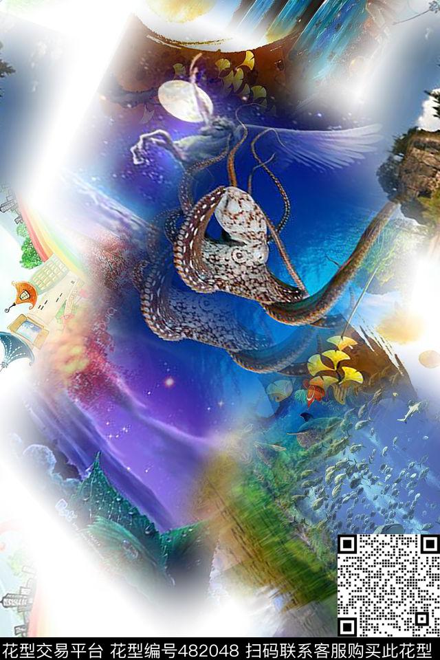 时尚大牌花卉数码印花华亿平台下载（图片编号: 482048） - 瓦栏（Walan）