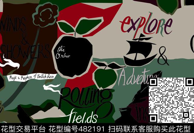 抽象创意服装传统印花华亿平台下载（图片编号: 482191） - 瓦栏（Walan）