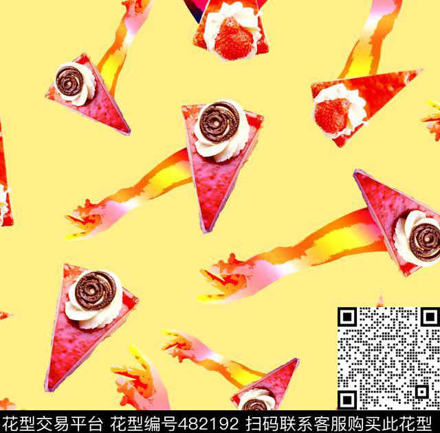 蛋糕花卉手数码印花华亿平台下载（图片编号: 482192） - 瓦栏（Walan）