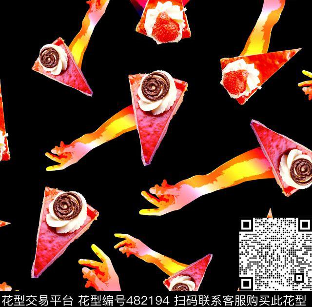 蛋糕花卉手数码印花华亿平台下载（图片编号: 482194） - 瓦栏（Walan）
