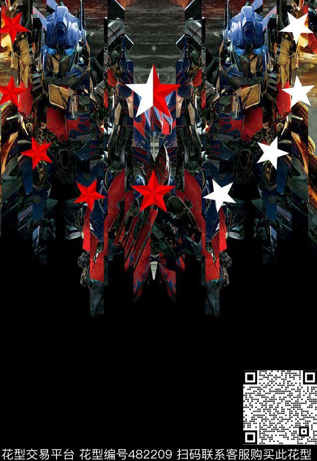 T恤卫衣外套夹克变形金刚潮流时尚数码印花华亿平台下载（图片编号: 482209） - 瓦栏（Walan）