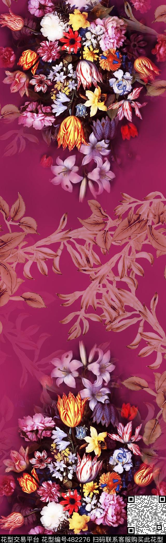 油画花瓶静物花卉树叶数码印花华亿平台下载（图片编号: 482276） - 瓦栏（Walan）