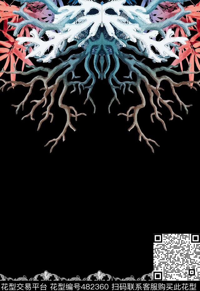 潮流时尚男装T恤卫衣珊瑚数码印花华亿平台下载（图片编号: 482360） - 瓦栏（Walan）