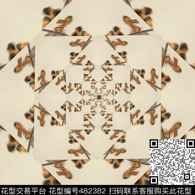 方形渐变透视数码印花华亿平台下载（图片编号: 482382） - 瓦栏（Walan）