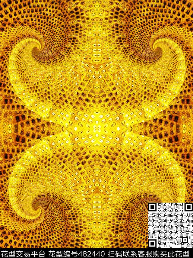 贝壳形对称黄金比数码印花华亿平台下载（图片编号: 482440） - 瓦栏（Walan）