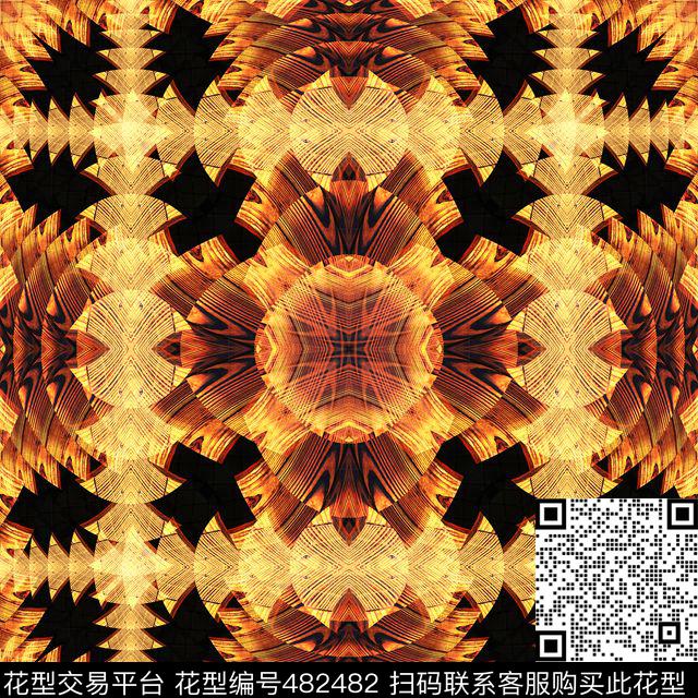 波纹抽象点线数码印花华亿平台下载（图片编号: 482482） - 瓦栏（Walan）