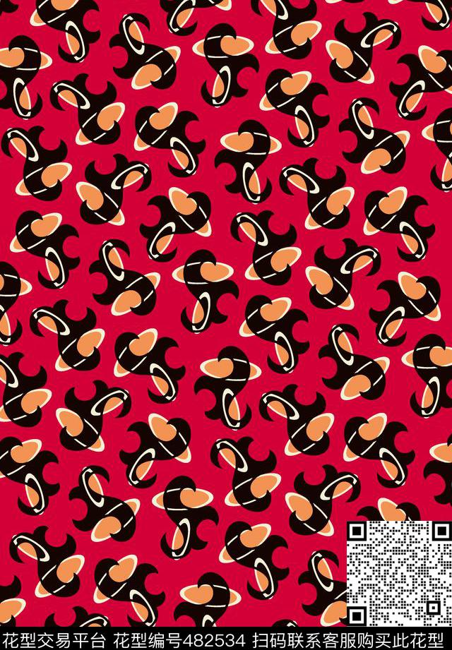 抽象传统印花几何传统印花华亿平台下载（图片编号: 482534） - 瓦栏（Walan）