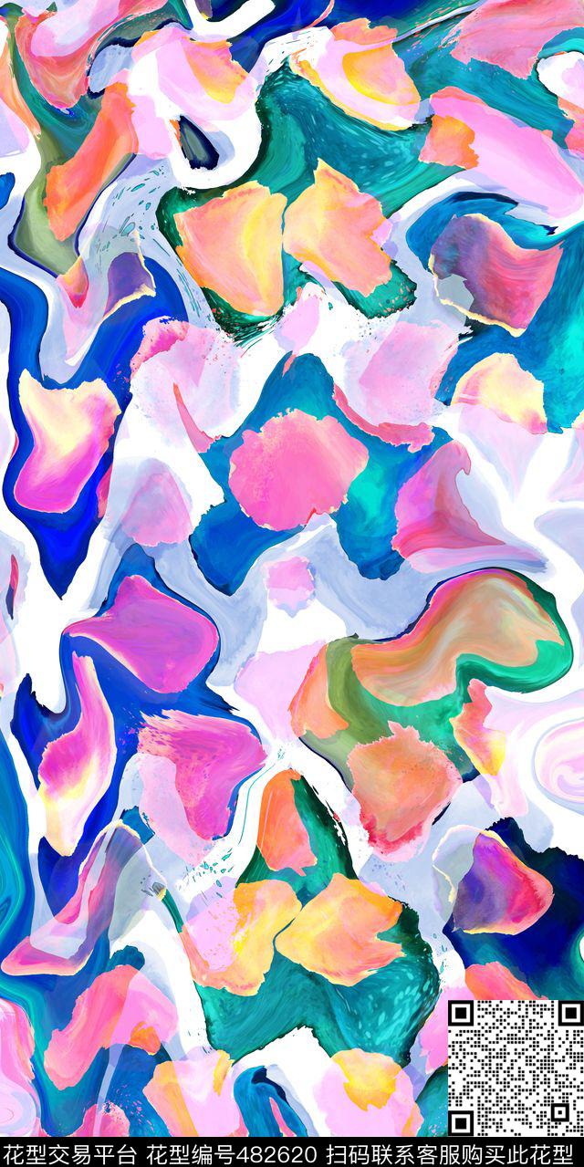 笔触梦幻羽绒服数码印花华亿平台下载（图片编号: 482620） - 瓦栏（Walan）