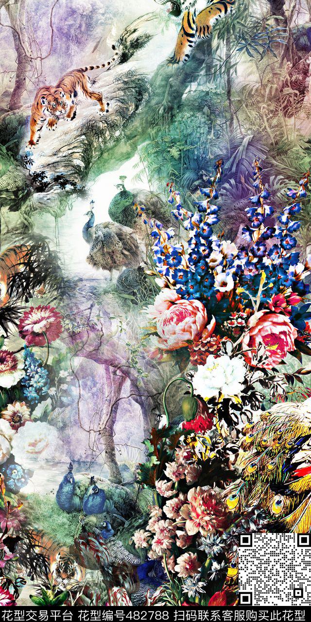 创意色彩大牌定位数码印花华亿平台下载（图片编号: 482788） - 瓦栏（Walan）