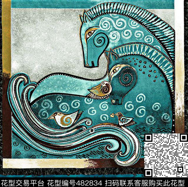 马拓印技法高端大牌数码印花华亿平台下载（图片编号: 482834） - 瓦栏（Walan）