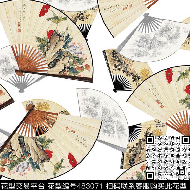 创意服装面料创意图案旗袍数码印花华亿平台下载（图片编号: 483071） - 瓦栏（Walan）