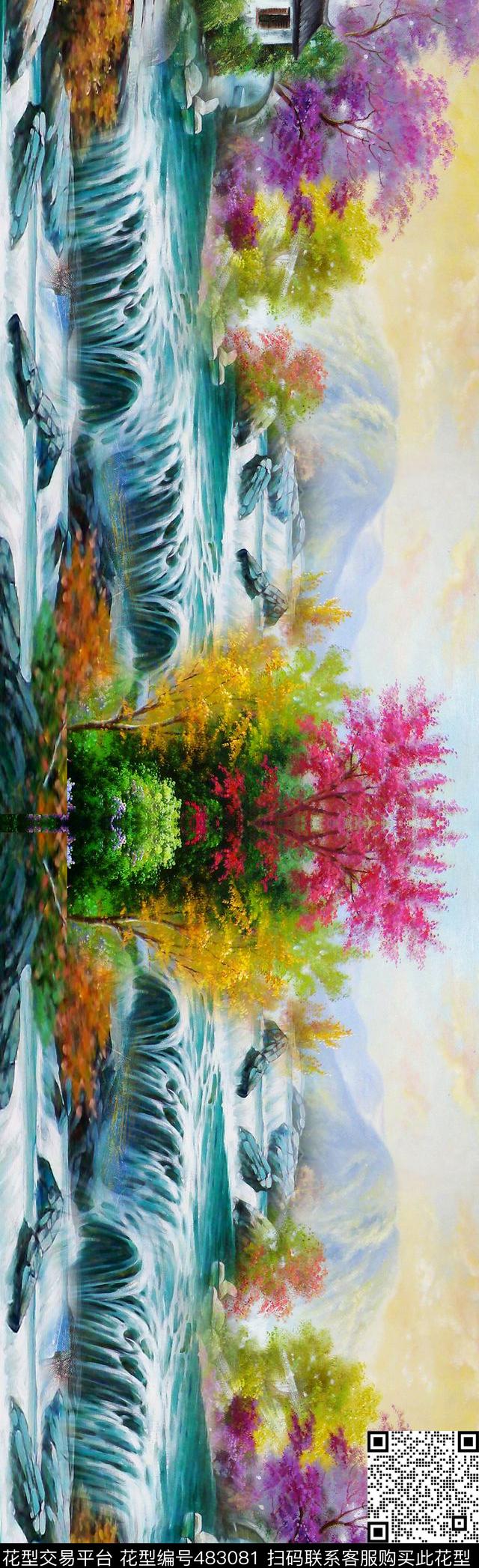 自然景观风景照片数码印花华亿平台下载（图片编号: 483081） - 瓦栏（Walan）