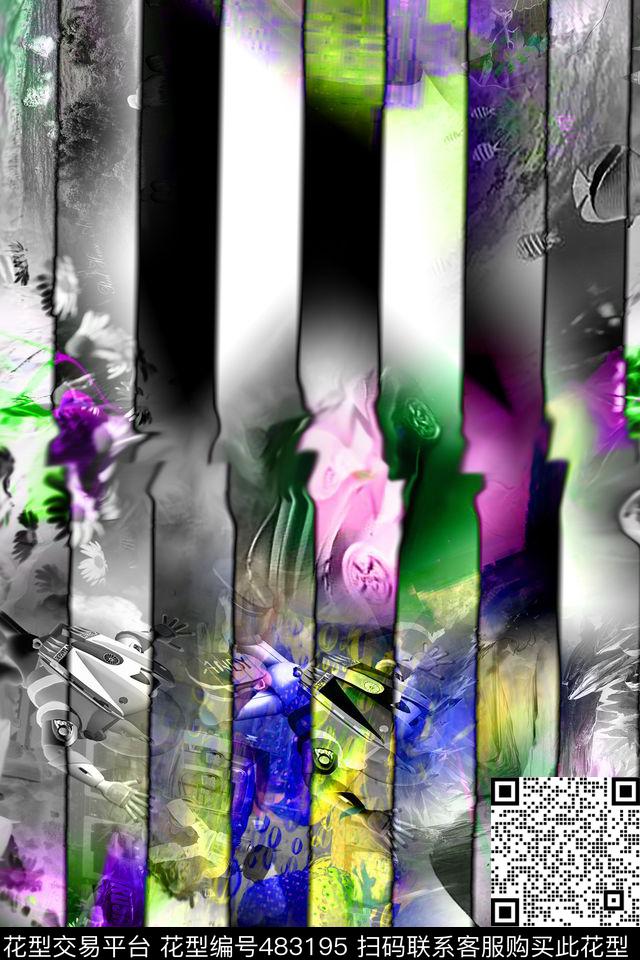 大牌混搭时尚数码印花华亿平台下载（图片编号: 483195） - 瓦栏（Walan）