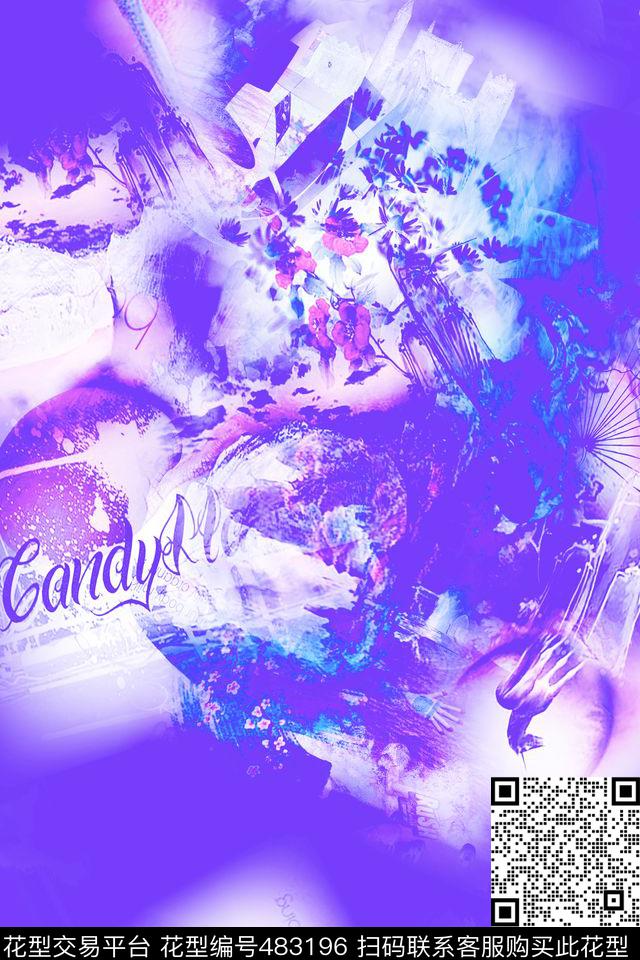 大牌混搭时尚数码印花华亿平台下载（图片编号: 483196） - 瓦栏（Walan）