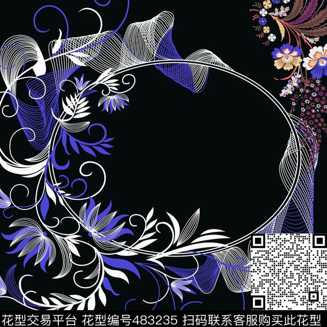 花简约抽象数码印花华亿平台下载（图片编号: 483235） - 瓦栏（Walan）
