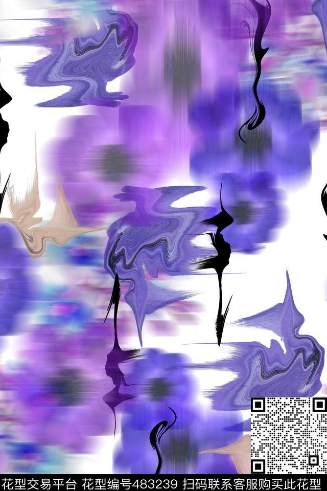 大牌花卉肌理数码印花华亿平台下载（图片编号: 483239） - 瓦栏（Walan）