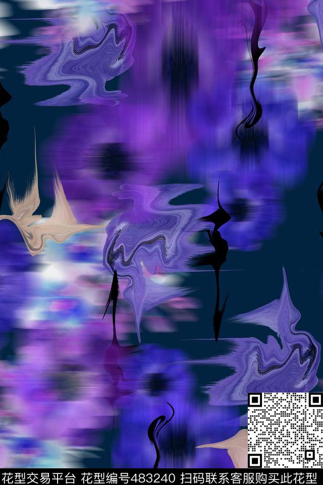 大牌花卉肌理数码印花华亿平台下载（图片编号: 483240） - 瓦栏（Walan）