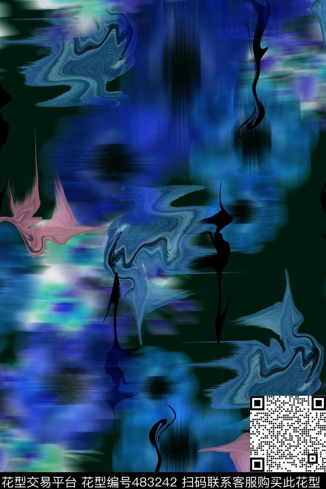 大牌花卉肌理数码印花华亿平台下载（图片编号: 483242） - 瓦栏（Walan）