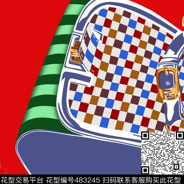 方巾简约数码印花华亿平台下载（图片编号: 483245） - 瓦栏（Walan）