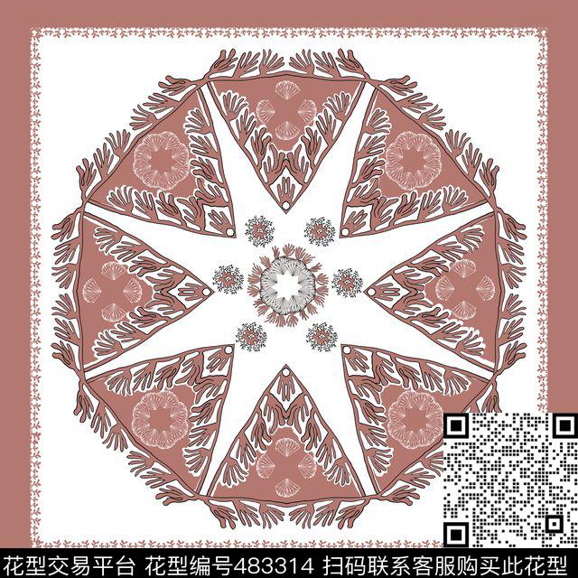 海草海洋元素植物传统印花华亿平台下载（图片编号: 483314） - 瓦栏（Walan）