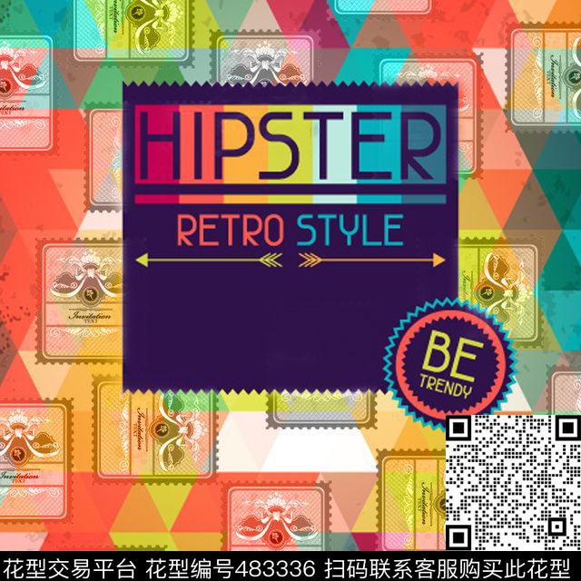 欧美风格嘻哈几何形数码印花华亿平台下载（图片编号: 483336） - 瓦栏（Walan）