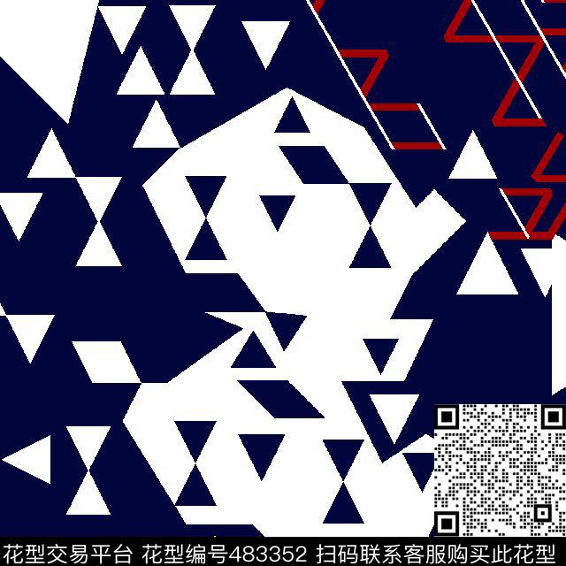 几何三角形线条传统印花华亿平台下载（图片编号: 483352） - 瓦栏（Walan）