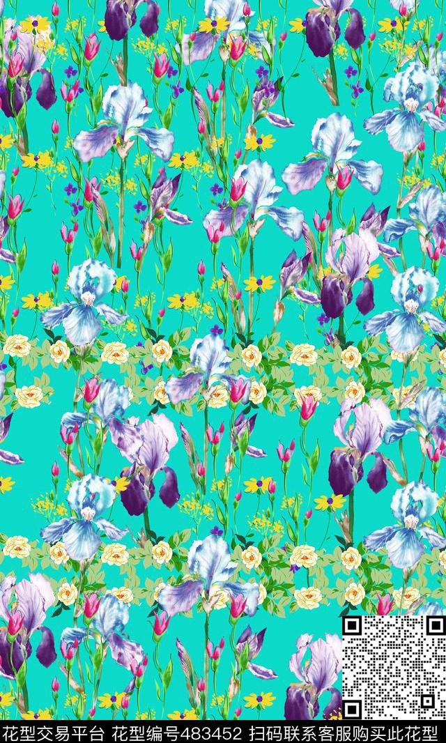 手绘秋冬家纺数码印花华亿平台下载（图片编号: 483452） - 瓦栏（Walan）