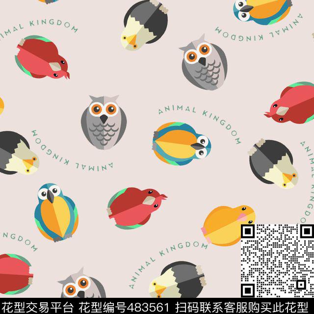 儿童T恤卡通小鸟数码印花华亿平台下载（图片编号: 483561） - 瓦栏（Walan）