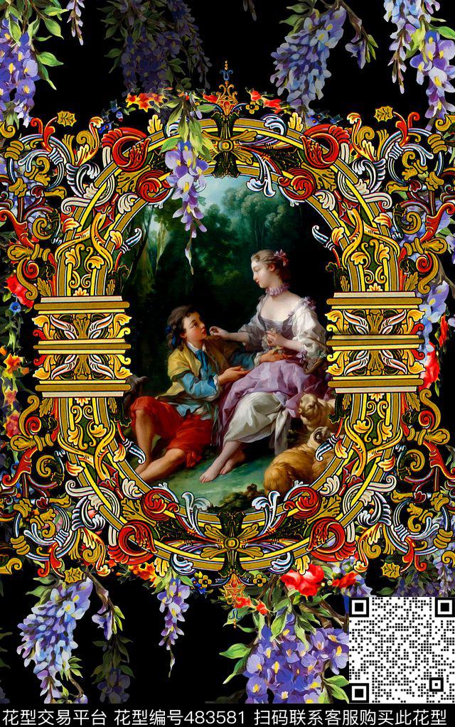 画框油画定位数码印花华亿平台下载（图片编号: 483581） - 瓦栏（Walan）