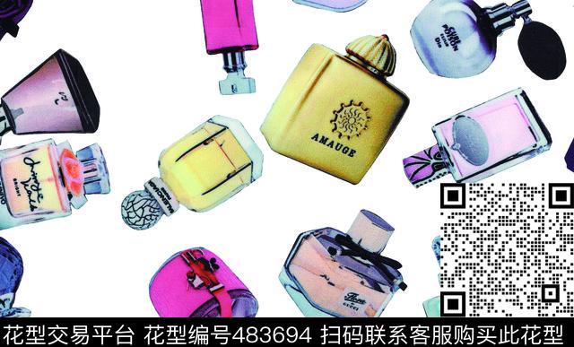 白色黑色流行时尚数码印花华亿平台下载（图片编号: 483694） - 瓦栏（Walan）