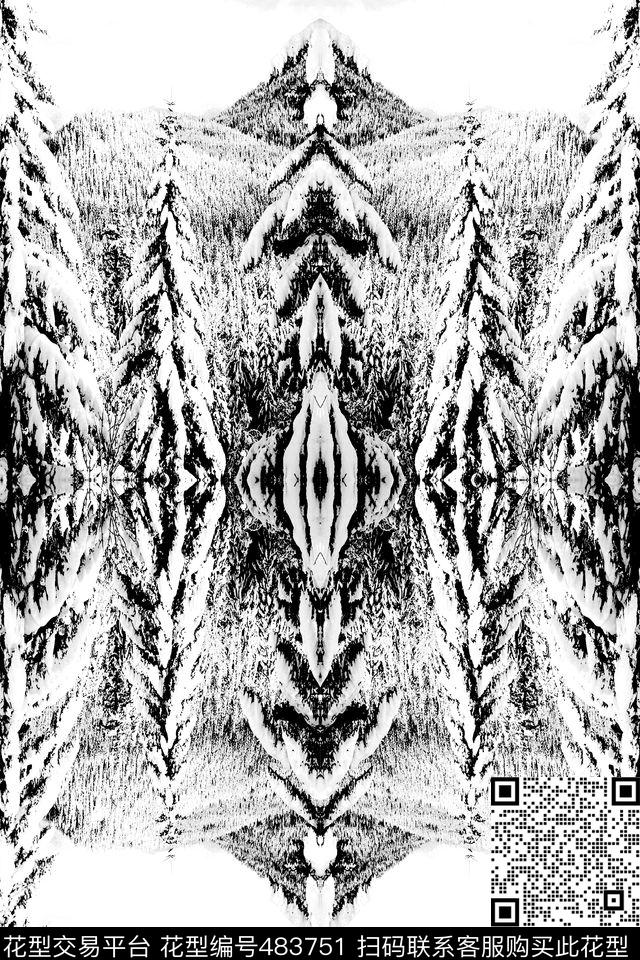 潮流抽象定位数码印花华亿平台下载（图片编号: 483751） - 瓦栏（Walan）