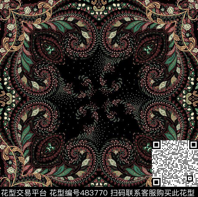 简约花数码印花华亿平台下载（图片编号: 483770） - 瓦栏（Walan）